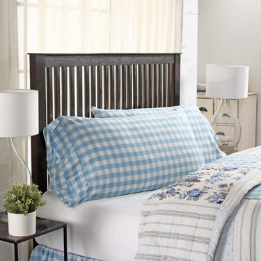 Annie Buffalo Blue Check King Pillow Case Set of 2 21x36+4 VHC Brands - The Fox Decor